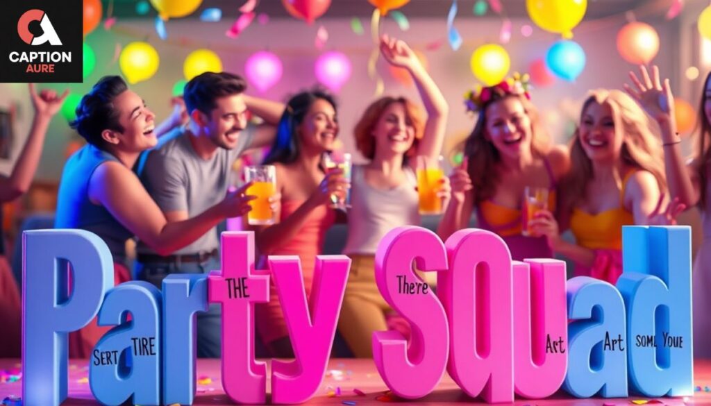 Party Squad Captions