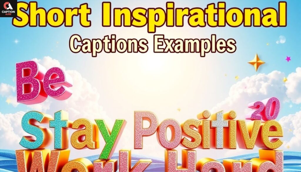 Short Inspirational Captions Examples