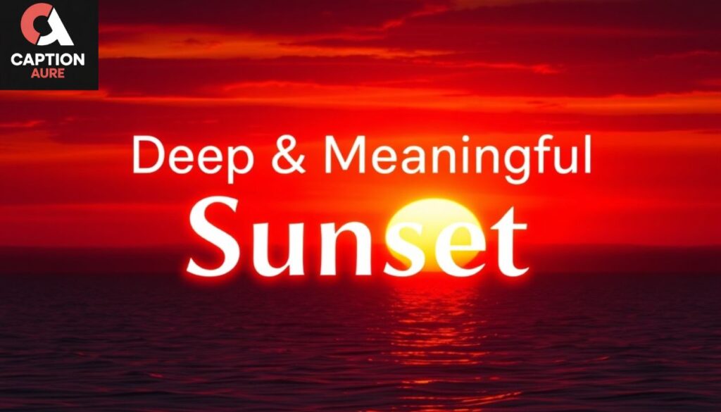 Deep & Meaningful Sunset Glow Captions