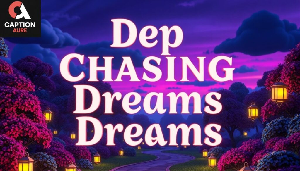 Deep Chasing Dreams Captions