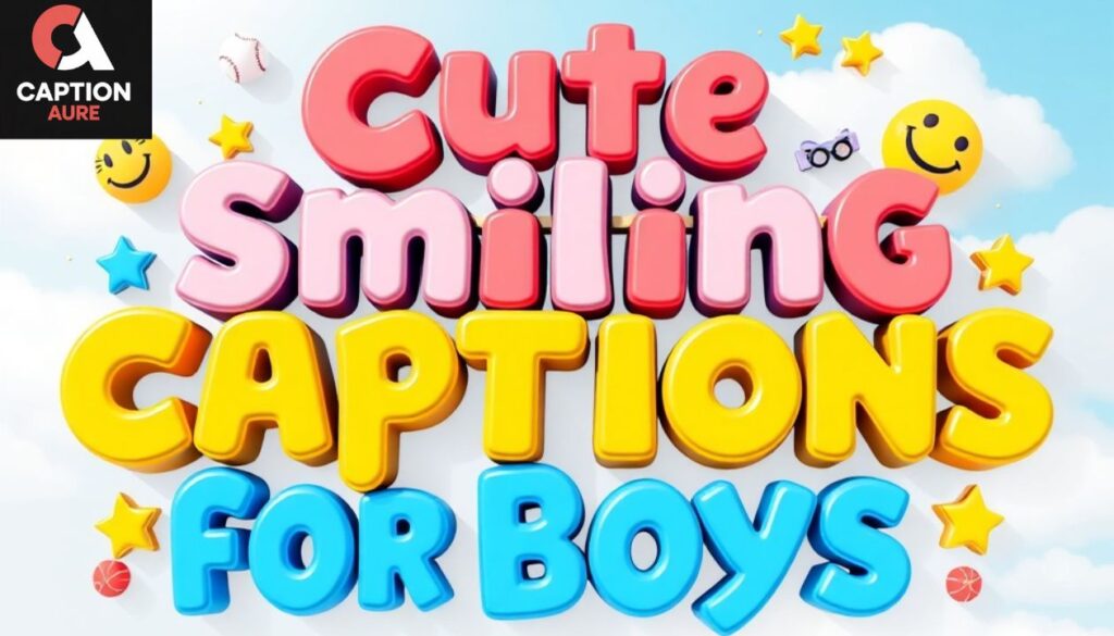 Cute Smiling Captions for Boys