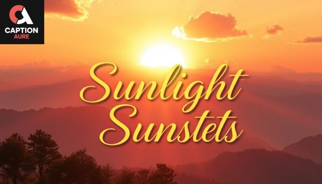 🌞 Nature Soul Captions for Sunlight & Sunsets